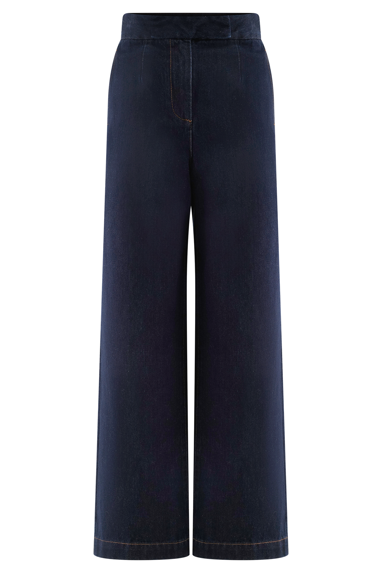 Rayne Wide Leg Denim Jeans - Indigo Blue
